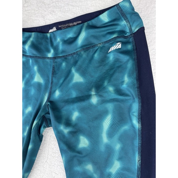 Avia Women's Active Performance Aqua Wave Running Workout Leggings Large - Picture 1 of 8